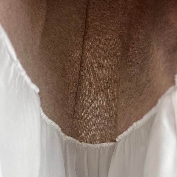 Magaschoni Cashmere sweater Size medium color pebble heather/ivory - Picture 7 of 12